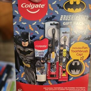 Colgate Batman Toothbrush Gift Pack - Black and Yellow